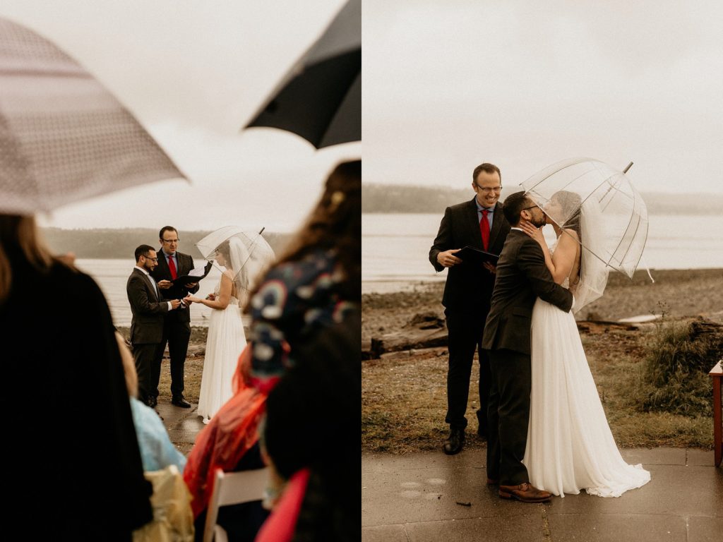 rainy wedding ceremony