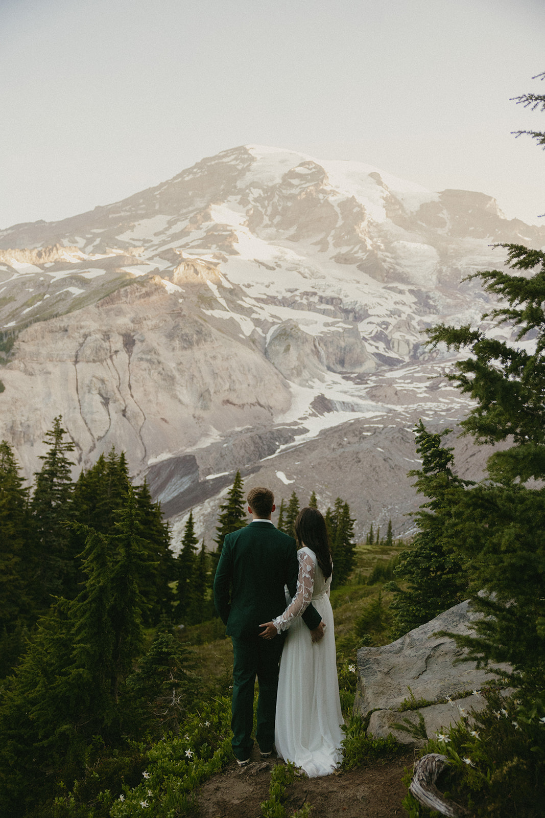 mt rainier couple grabbing butts