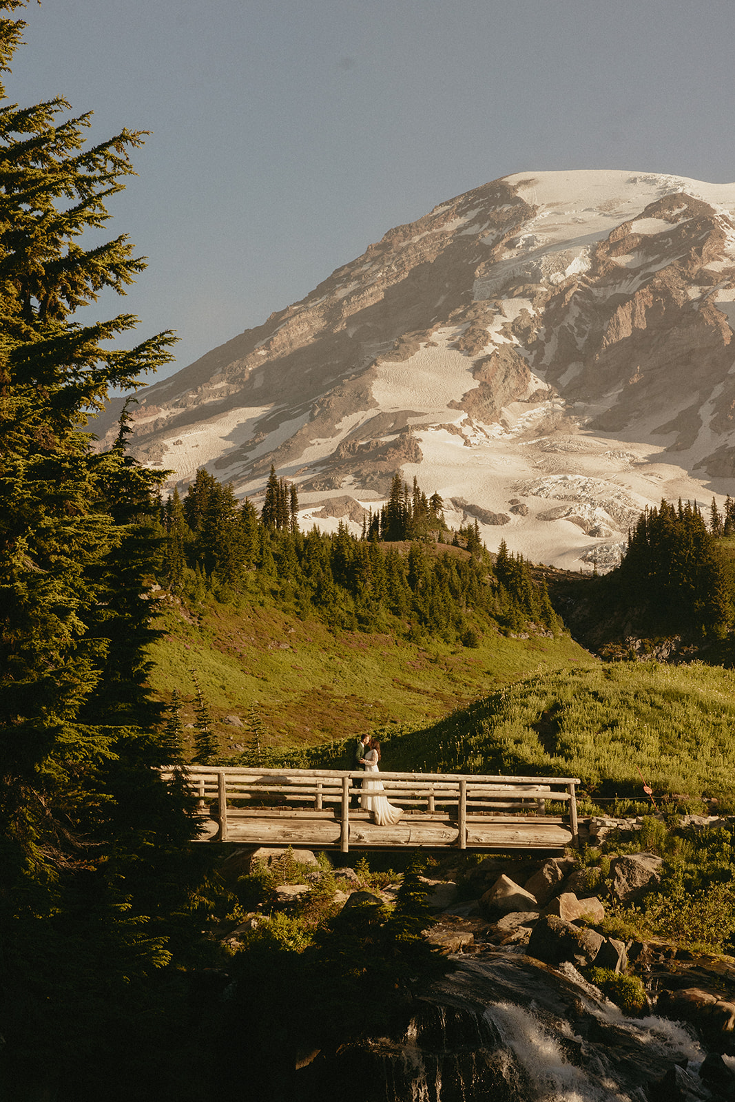 mt rainier elopement at myrtle falls